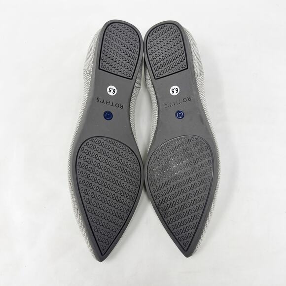 [Rothy’s] The Point Birdseye Gray Slip On Washable Ballet Flats Pointed Toe 6.5 - Picture 12 of 12